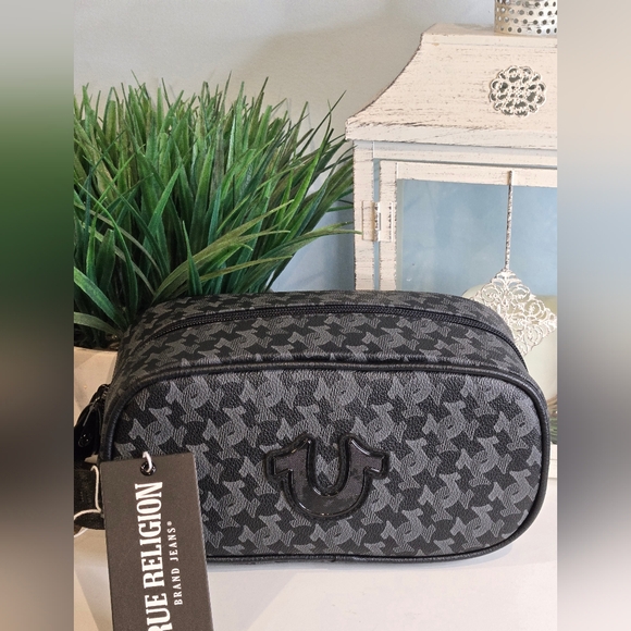 True Religion Other - True Religion Black Patterned Men's Toiletry Bag